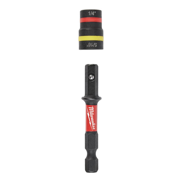 Milwaukee Tool Milwaukee SHOCKWAVE Impact Duty™ 1/4” and 5/16” x 2-1/4” QUIK-CLEAR™ 2-in-1 Magnetic Nut Driver