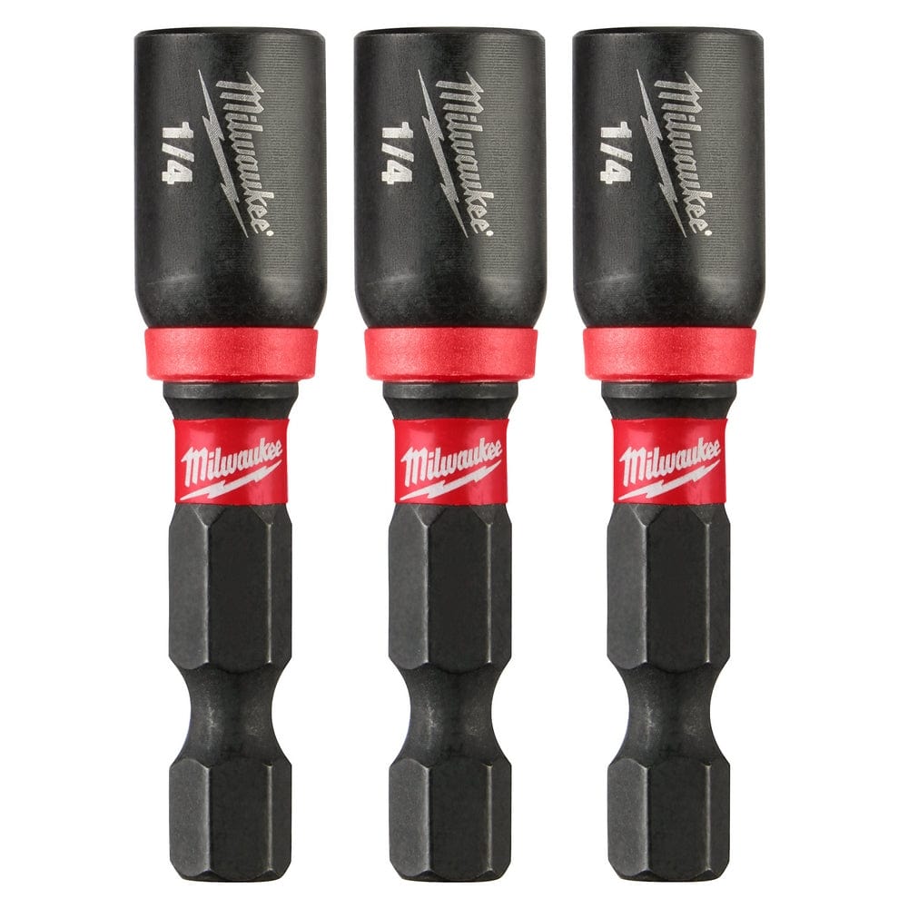 Milwaukee Tool Accessories Milwaukee SHOCKWAVE Impact Duty™ 1/4” x 1-7/8” Magnetic Nut Driver 3PK
