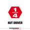 Milwaukee Tool Accessories Milwaukee SHOCKWAVE Impact Duty™ 1/4” x 2-9/16” Magnetic Nut Driver BULK 10