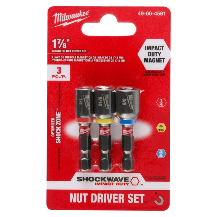 Milwaukee Tool Accessories Milwaukee SHOCKWAVE Impact Duty™ 1-7/8" Magnetic Nut Driver Set 3PC