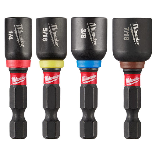 Milwaukee Tool Accessories Milwaukee SHOCKWAVE Impact Duty™ 1-7/8" Magnetic Nut Driver Set 4PC