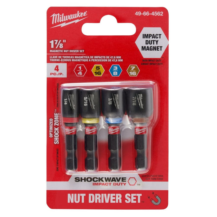 Milwaukee Tool Accessories Milwaukee SHOCKWAVE Impact Duty™ 1-7/8" Magnetic Nut Driver Set 4PC