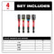 Milwaukee Tool Milwaukee SHOCKWAVE Impact Duty™  2-9/16” Magnetic Nut Driver Set 4PC