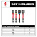 Milwaukee Tool Milwaukee SHOCKWAVE Impact Duty™  2-9/16” Magnetic Nut Driver Set 4PC