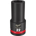 Milwaukee Tool Accessories Milwaukee SHOCKWAVE™ Impact Duty™ 3/4" Drive 22MM Deep 6 Point Socket