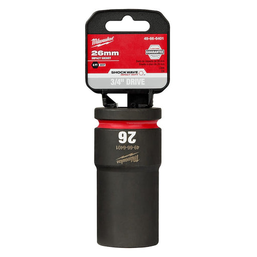 Milwaukee Tool Accessories Milwaukee SHOCKWAVE™ Impact Duty™ 3/4" Drive 26MM Deep 6 Point Socket