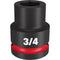 Milwaukee Tool Accessories Milwaukee SHOCKWAVE™ Impact Duty™ 3/4" Drive 3/4" Standard 6 Point Socket