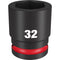 Milwaukee Tool Accessories Milwaukee SHOCKWAVE™ Impact Duty™ 3/4" Drive 32MM Standard 6 Point Socket