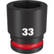 Milwaukee Tool Accessories Milwaukee SHOCKWAVE™ Impact Duty™ 3/4" Drive 33MM Standard 6 Point Socket