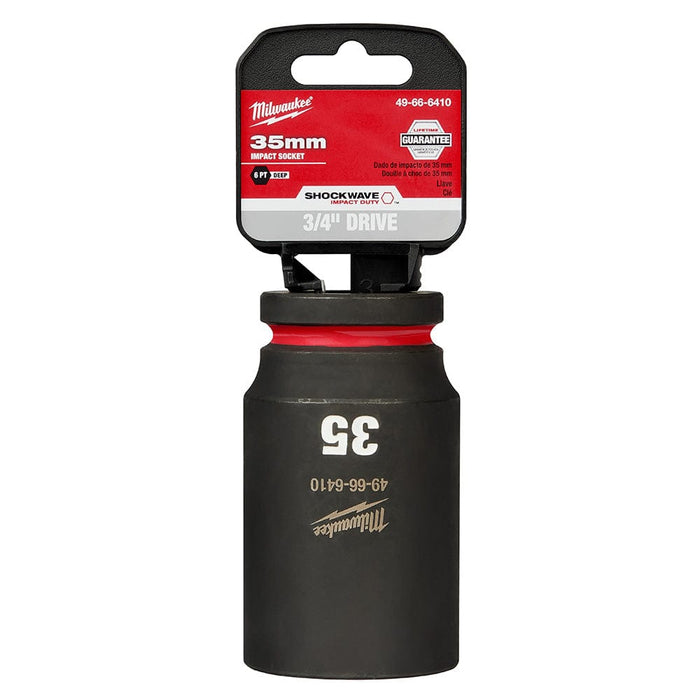 Milwaukee Tool Accessories Milwaukee SHOCKWAVE™ Impact Duty™ 3/4" Drive 35MM Deep 6 Point Socket