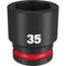 Milwaukee Tool Accessories Milwaukee SHOCKWAVE™ Impact Duty™ 3/4" Drive 35MM Standard 6 Point Socket