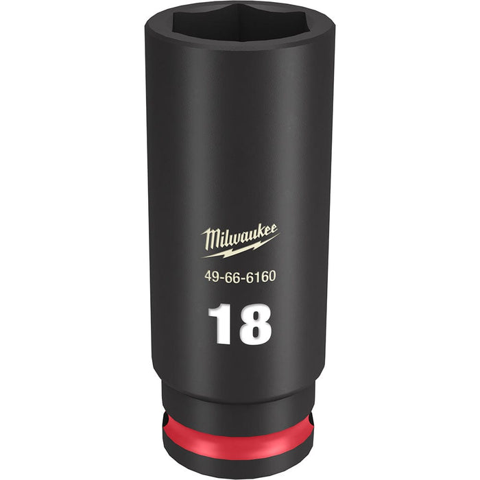 Milwaukee Tool Accessories Milwaukee SHOCKWAVE™ Impact Duty™ 3/8" Drive 18MM Deep 6 Point Socket