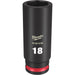 Milwaukee Tool Accessories Milwaukee SHOCKWAVE™ Impact Duty™ 3/8" Drive 18MM Deep 6 Point Socket