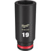 Milwaukee Tool Accessories Milwaukee SHOCKWAVE™ Impact Duty™ 3/8" Drive 19MM Deep 6 Point Socket