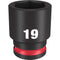 Milwaukee Tool Accessories Milwaukee SHOCKWAVE™ Impact Duty™ 3/8" Drive 19MM Standard 6 Point Socket