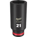 Milwaukee Tool Accessories Milwaukee SHOCKWAVE™ Impact Duty™ 3/8" Drive 21MM Deep 6 Point Socket