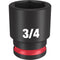 Milwaukee Tool Accessories Milwaukee SHOCKWAVE™ Impact Duty™ 3/8" Drive 3/4" Standard 6 Point Socket