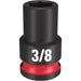 Milwaukee Tool Accessories Milwaukee SHOCKWAVE™ Impact Duty™ 3/8" Drive 3/8" Standard 6 Point Socket