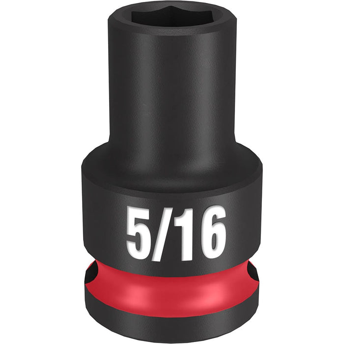 Milwaukee Tool Accessories Milwaukee SHOCKWAVE™ Impact Duty™ 3/8" Drive 5/16" Standard 6 Point Socket