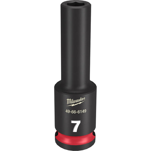 Milwaukee Tool Accessories Milwaukee SHOCKWAVE™ Impact Duty™ 3/8" Drive 7MM Deep 6 Point Socket