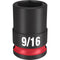 Milwaukee Tool Accessories Milwaukee SHOCKWAVE™ Impact Duty™ 3/8" Drive 9/16" Standard 6 Point Socket