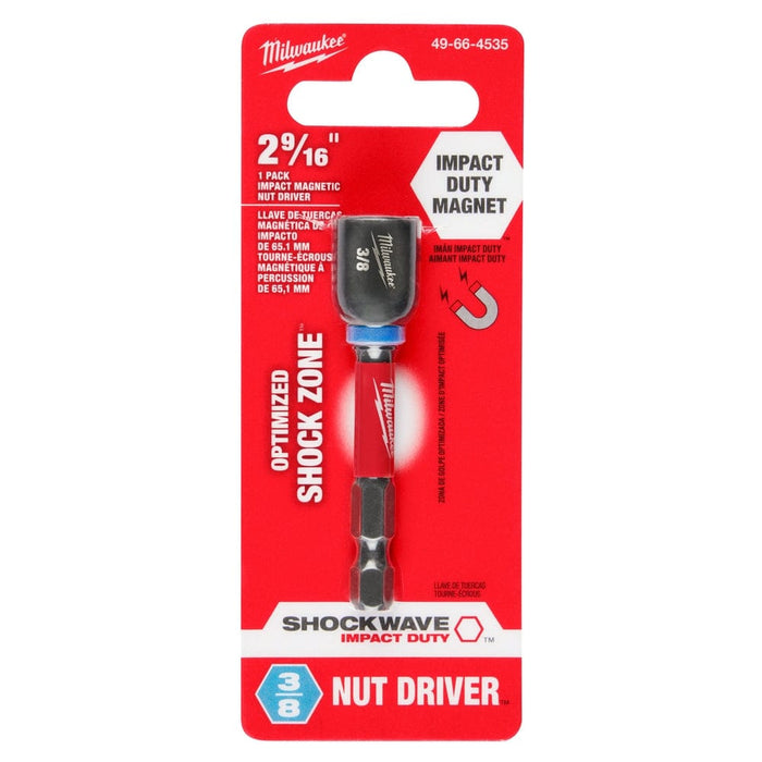 Milwaukee Tool Accessories Milwaukee SHOCKWAVE Impact Duty™ 3/8" x 2-9/16" Magnetic Nut Driver