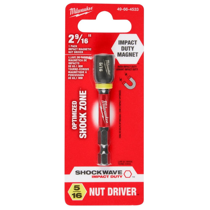 Milwaukee Tool Accessories Milwaukee SHOCKWAVE Impact Duty™ 5/16" x 2-9/16" Magnetic Nut Driver