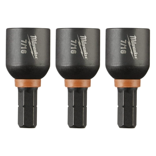 Milwaukee Tool Accessories Milwaukee SHOCKWAVE Impact Duty™ 7/16” Insert Magnetic Nut Driver 3PK