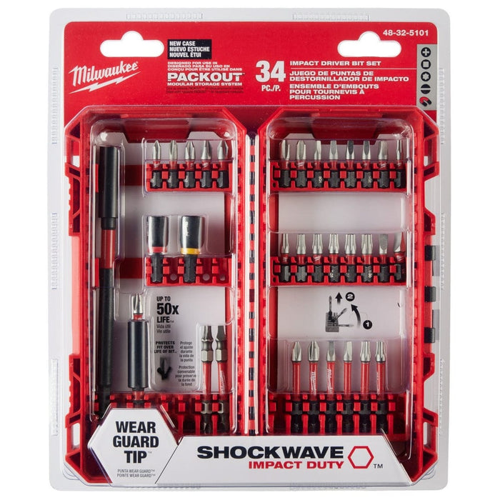 Milwaukee Tool Power Tools Accessories Milwaukee SHOCKWAVE Impact Duty™ Driver Bit Set - 34PC