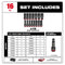 Milwaukee Tool Accessories Milwaukee SHOCKWAVE™ Impact Duty™ Socket 1/2” Dr 16PC MM PACKOUT™ Set