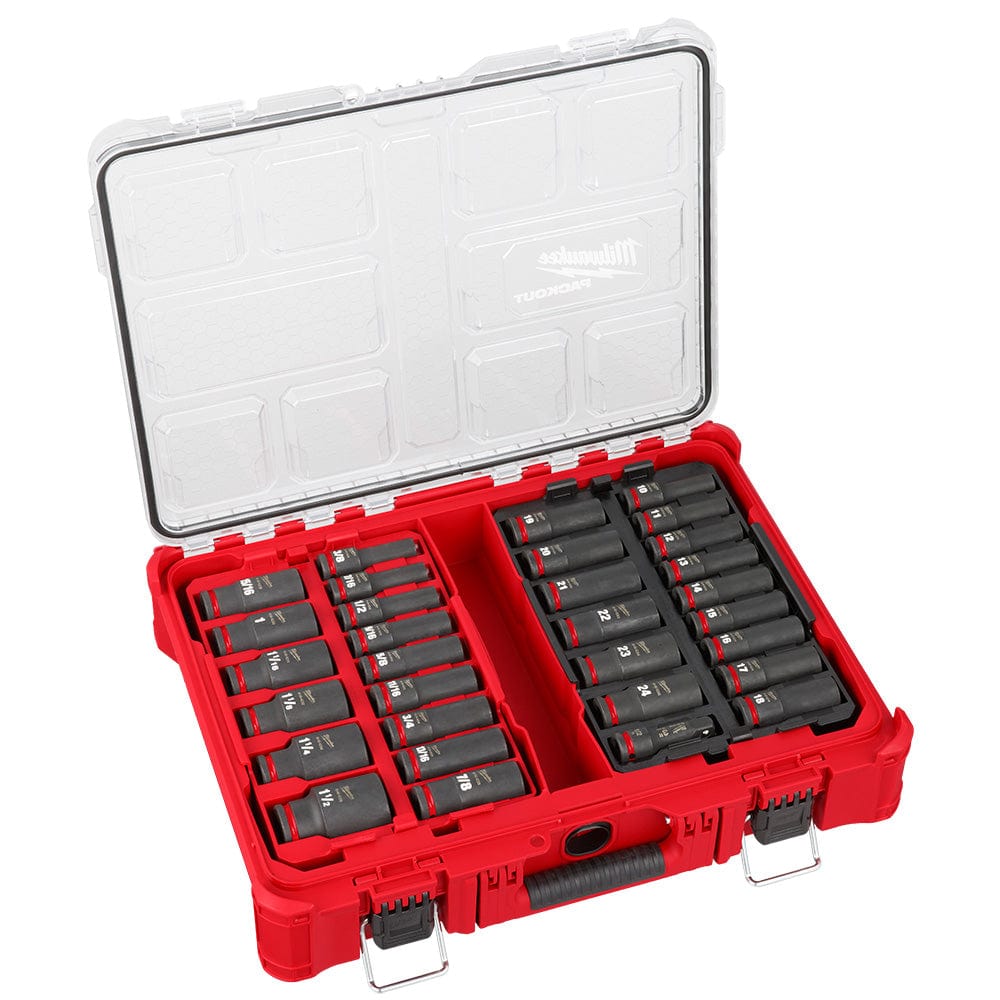 Milwaukee Tool Milwaukee SHOCKWAVE™ Impact Duty™ Socket 1/2” Dr 31PC SAE/MM PACKOUT™ Set
