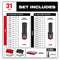 Milwaukee Tool Milwaukee SHOCKWAVE™ Impact Duty™ Socket 1/2” Dr 31PC SAE/MM PACKOUT™ Set