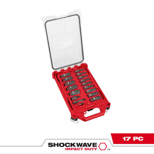 Milwaukee Tool Milwaukee SHOCKWAVE™ Impact Duty™ Socket 3/8” Dr 17PC SAE PACKOUT™ Set