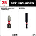 Milwaukee Tool Milwaukee SHOCKWAVE™ Impact Phillips #2 Insert Bits with Bit Holder 25PK