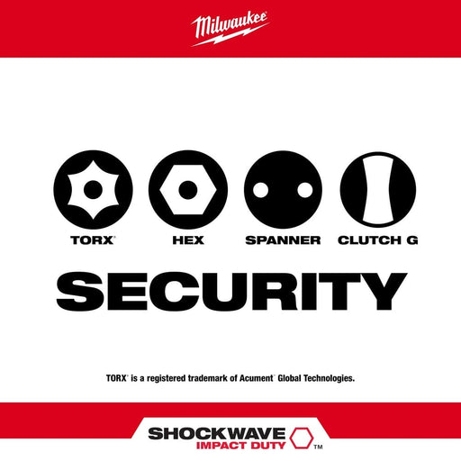 Milwaukee Tool Milwaukee SHOCKWAVE™ Impact  Security Insert Bit Set - 9PC