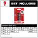 Milwaukee Tool Milwaukee SHOCKWAVE™ Impact  Security Insert Bit Set - 9PC