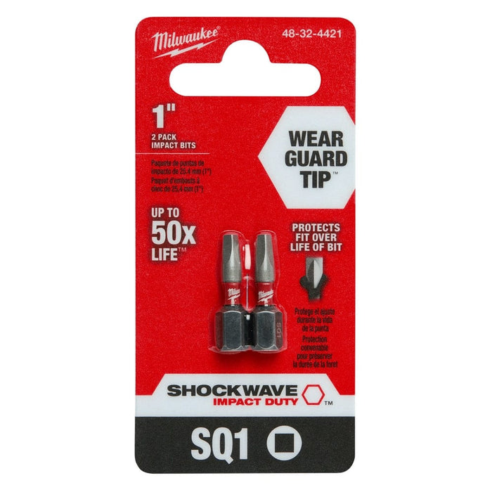 Milwaukee Tool Milwaukee SHOCKWAVE™ Impact Square Recess #1 Insert Bits