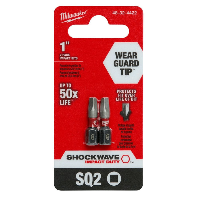 Milwaukee Tool Milwaukee SHOCKWAVE™ Impact Square Recess #2 Insert Bits