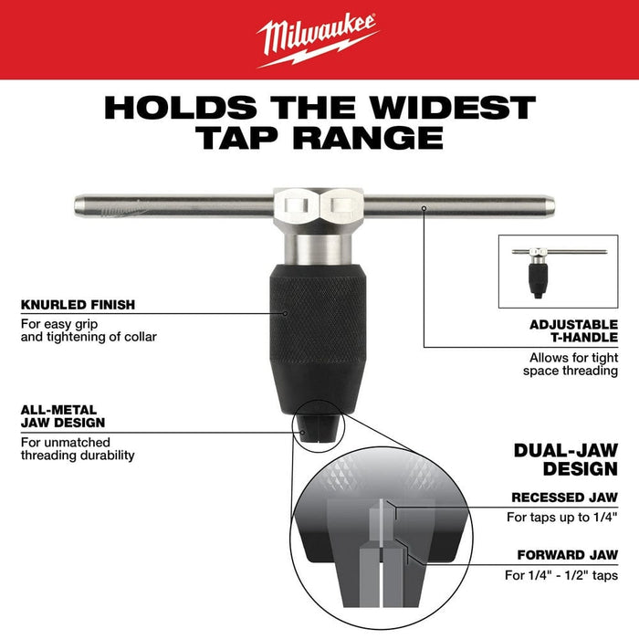 Milwaukee Tool Accessories Milwaukee Tap Collet for Taps up to 1/2” & T Handle Bar