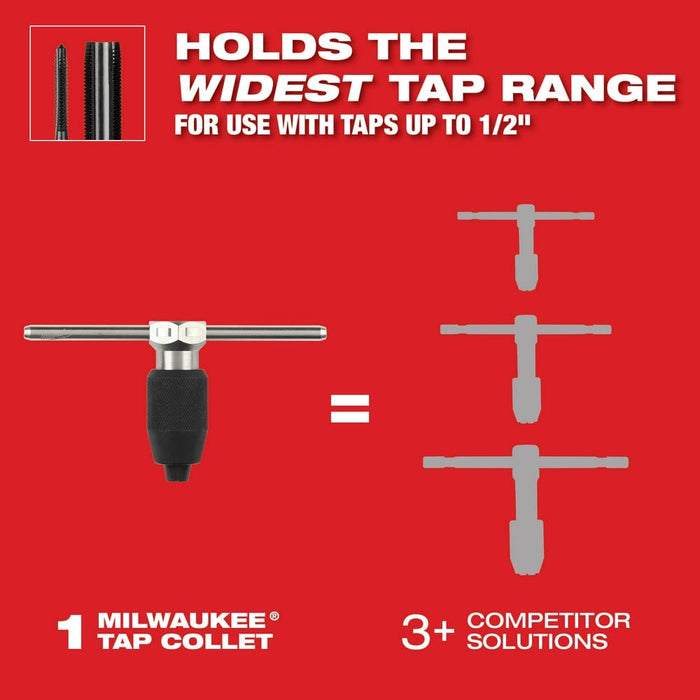 Milwaukee Tool Accessories Milwaukee Tap Collet for Taps up to 1/2” & T Handle Bar