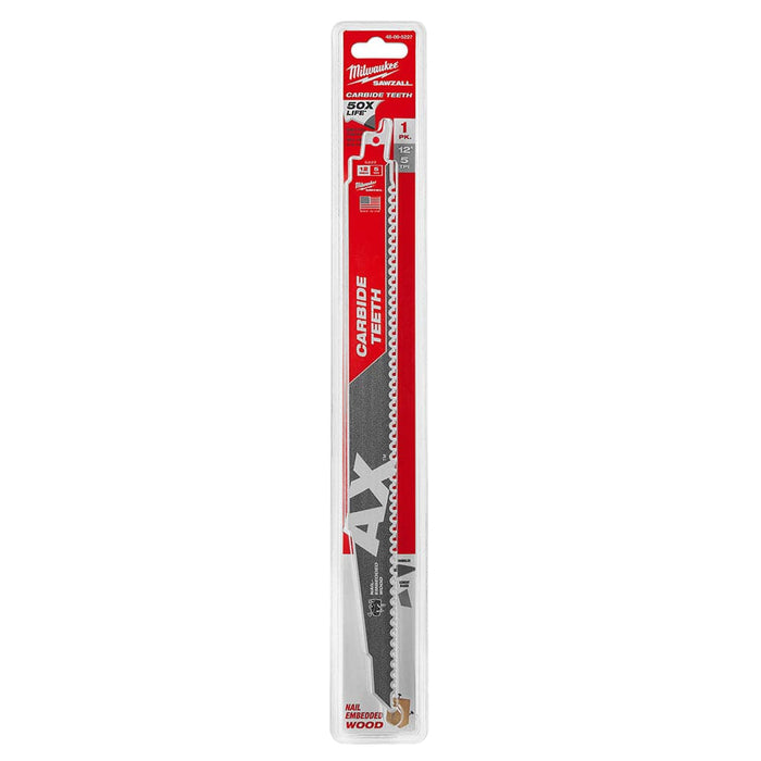 Milwaukee Tool Power Tools Accessories Milwaukee The Ax™ with Carbide Teeth SAWZALL™ Blade 12 in. 5T