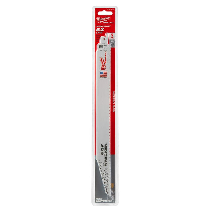 Milwaukee Tool Power Tools Accessories Milwaukee The Wrecker™ Multi-Material SAWZALL® Blade 12 in. 7/11TPI 5 pk