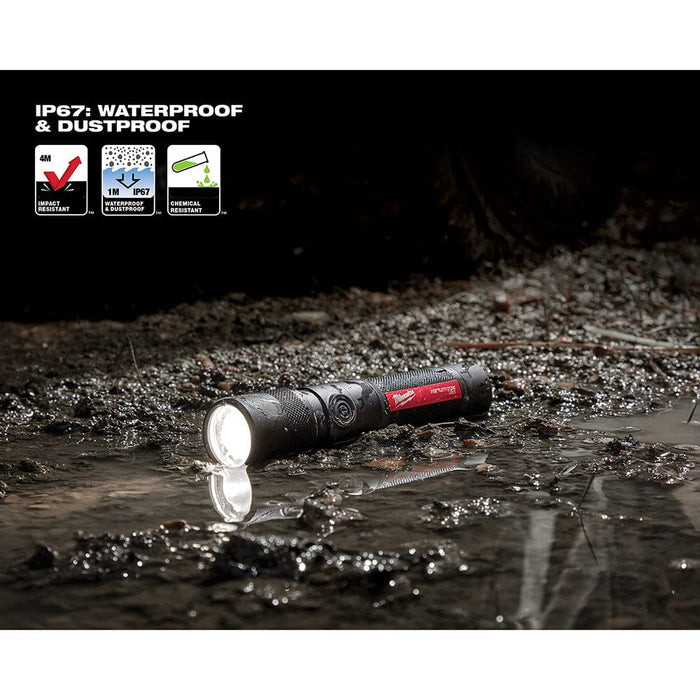 Milwaukee Tool Tools Milwaukee USB Rechargeable 1100L Twist Focus Flashlight