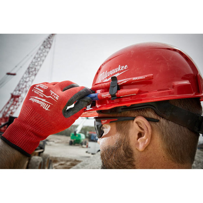 Milwaukee Tool Apparel and Safety Gear Milwaukee White Front Brim Vented Hard Hat w/4pt Ratcheting Suspension - Type 1, Class C