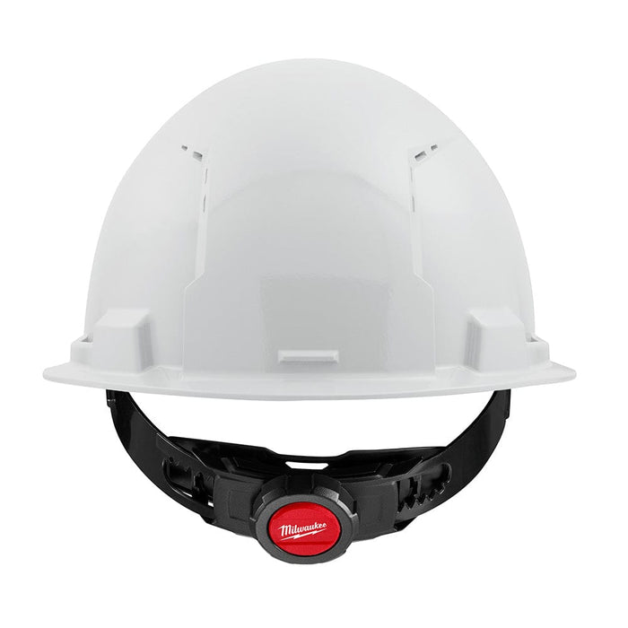 Milwaukee Tool Apparel and Safety Gear Milwaukee White Front Brim Vented Hard Hat w/4pt Ratcheting Suspension - Type 1, Class C