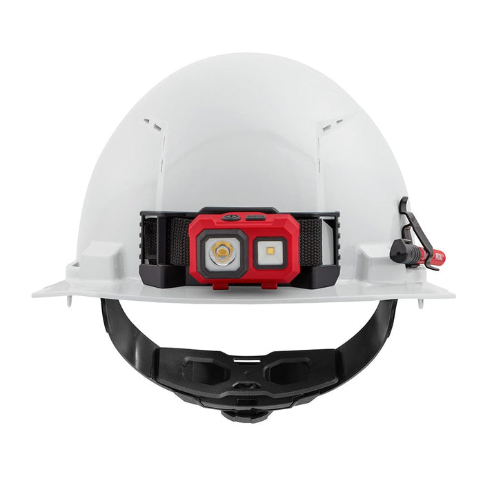 Milwaukee Tool Apparel and Safety Gear Milwaukee White Front Brim Vented Hard Hat w/4pt Ratcheting Suspension - Type 1, Class C