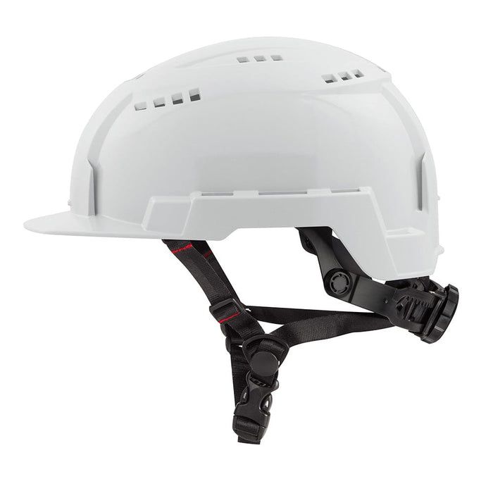 Milwaukee Tool Apparel and Safety Gear Milwaukee White Front Brim Vented Safety Helmet (USA) - Type 2, Class C