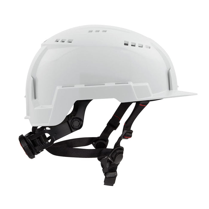 Milwaukee Tool Apparel and Safety Gear Milwaukee White Front Brim Vented Safety Helmet (USA) - Type 2, Class C