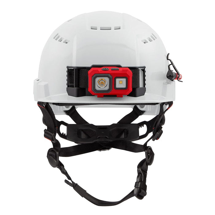 Milwaukee Tool Apparel and Safety Gear Milwaukee White Front Brim Vented Safety Helmet (USA) - Type 2, Class C