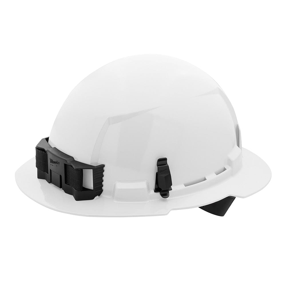 Milwaukee Tool Apparel and Safety Gear Milwaukee White Full Brim Hard Hat w/4pt Ratcheting Suspension - Type 1, Class E